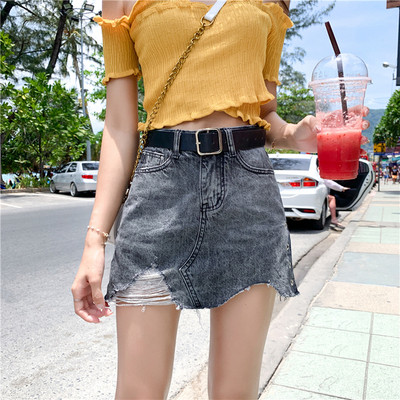 Szoknya - nadrág két színben - szürke és kék