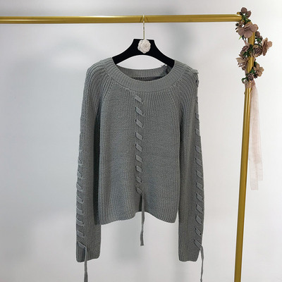 Pulover de dama modern cu cravate in patru culori