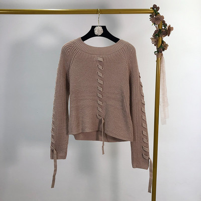 Pulover de dama modern cu cravate in patru culori