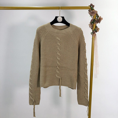 Pulover de dama modern cu cravate in patru culori