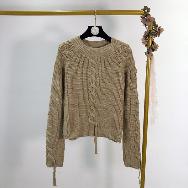 Pulover de dama modern cu cravate in patru culori