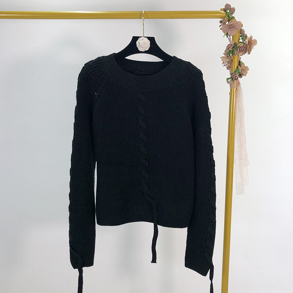 Pulover de dama modern cu cravate in patru culori