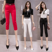 Pantaloni eleganti de dama in mai multe culori cu talie inalta