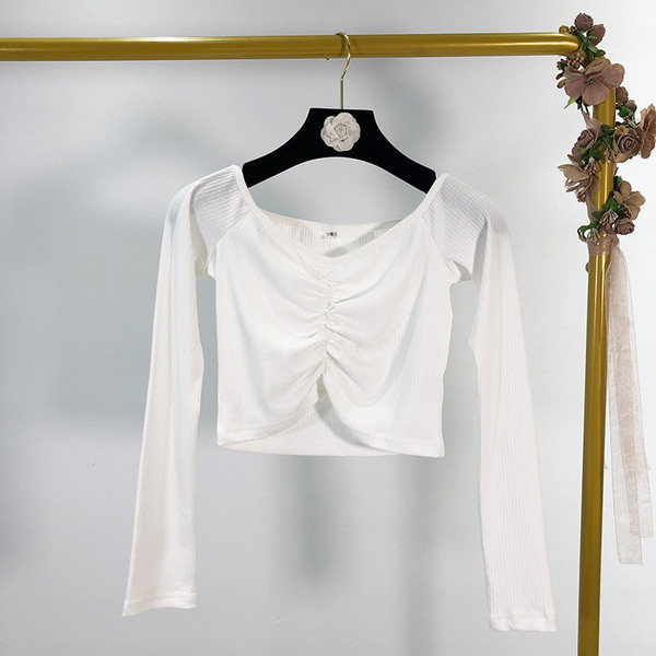 Bluza scurta de dama cu maneci 7/8 in trei culori