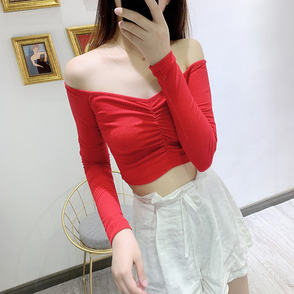 Bluza scurta de dama cu maneci 7/8 in trei culori