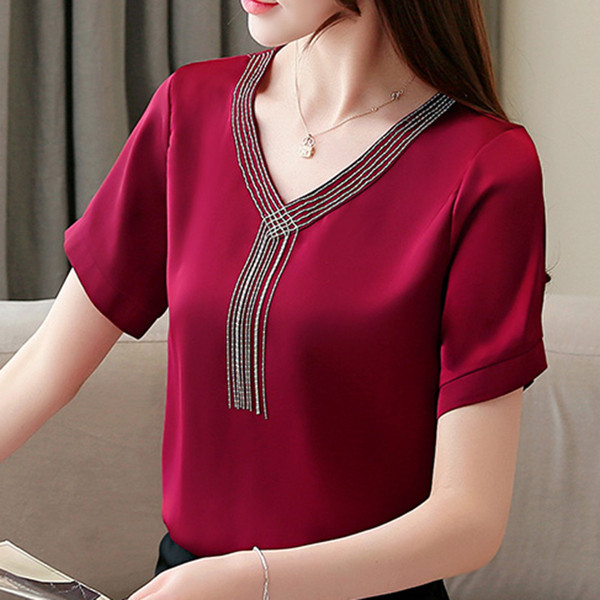 Modern női blúz több színben kövekkel