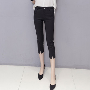 Елегантен дамски панталон в три цвята - бял черен и червен