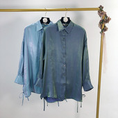 Cămașă de damă cu guler și nasturi clasici - două culori