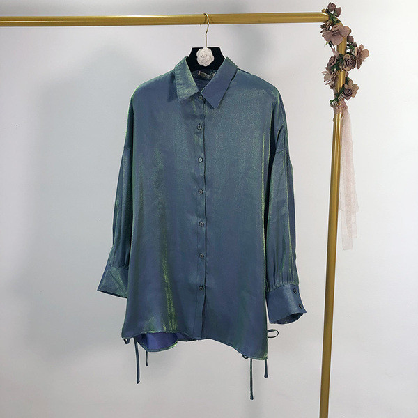 Cămașă de damă cu guler și nasturi clasici - două culori