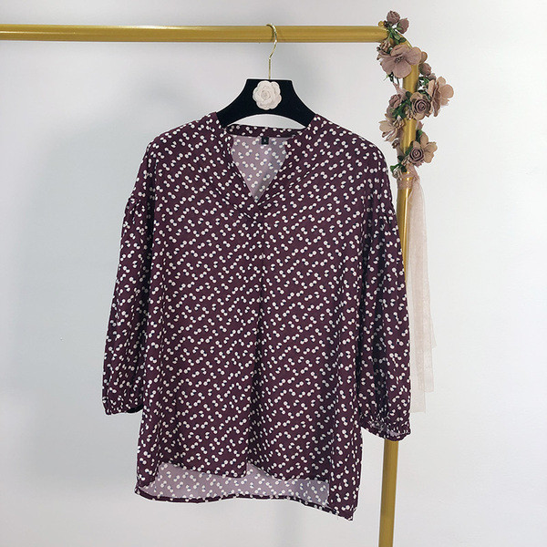 Női széles, V-nyakú blúz, három színben