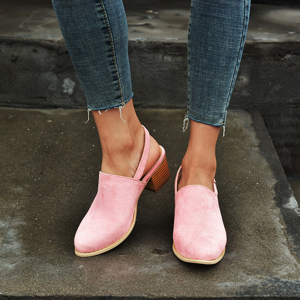 Pantofi moderni de dama cu toc in trei culori