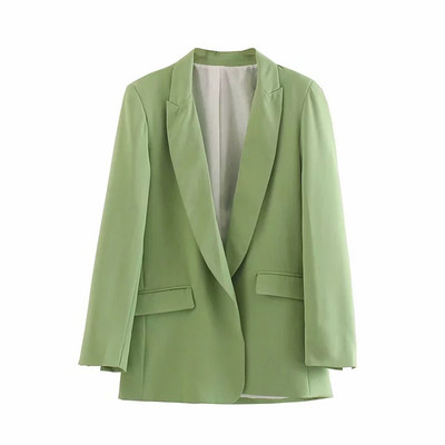 Дамско сако с V-образна яка в три  цвята