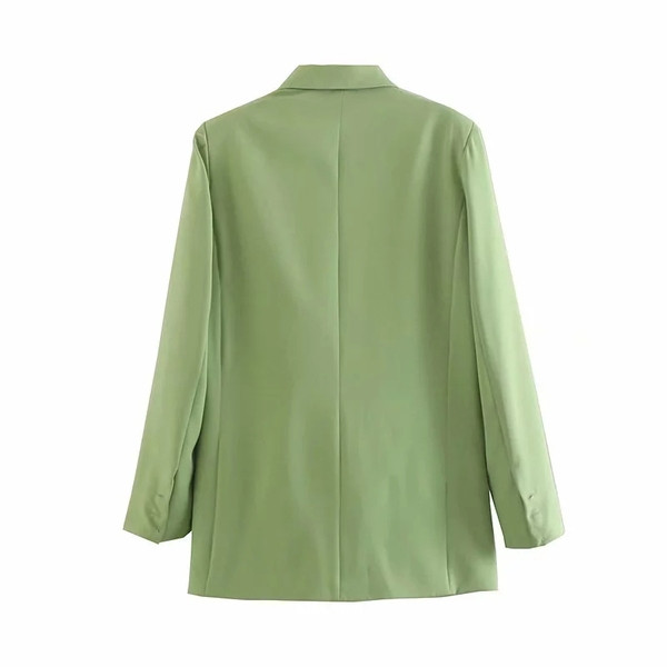 Geaca de dama cu guler in forma de V in trei culori