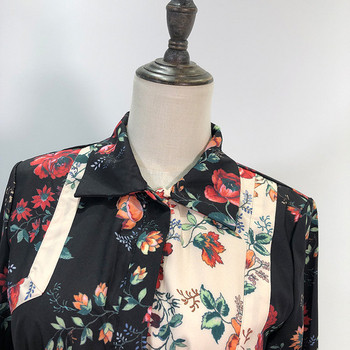 Rochie de dama cu maneci lungi si cravate in talie