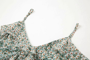 Vékony pántos, virágmintás női ruha