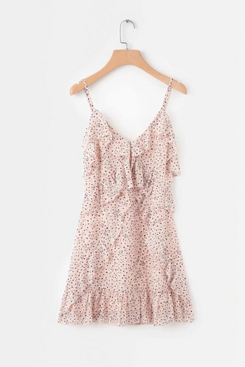 Vékony pántos, virágmintás női ruha