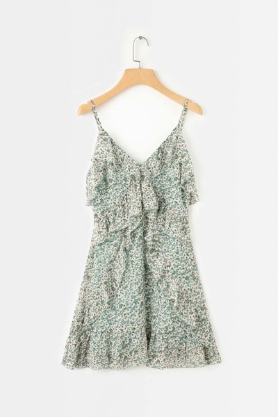 Vékony pántos, virágmintás női ruha