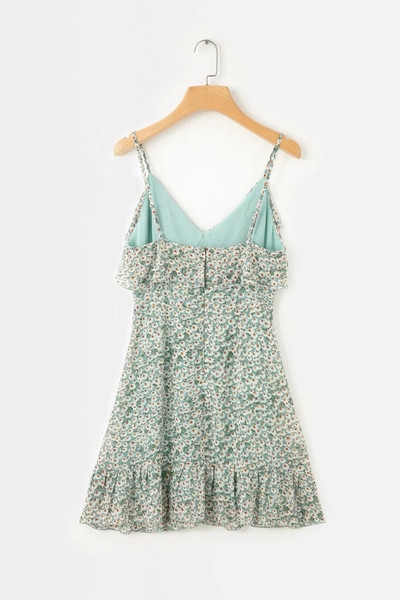 Vékony pántos, virágmintás női ruha