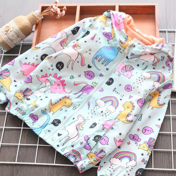 Jachetă pentru copii modernă model nou pentru fete în albastru