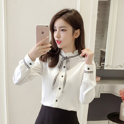 Aktuális női hosszú ujjú ing fehér és fekete színben