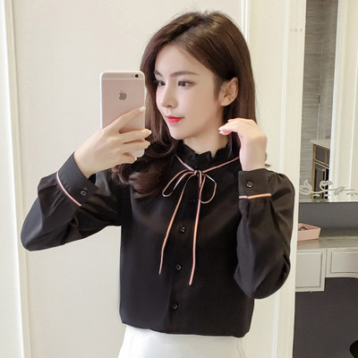 Aktuális női hosszú ujjú ing fehér és fekete színben