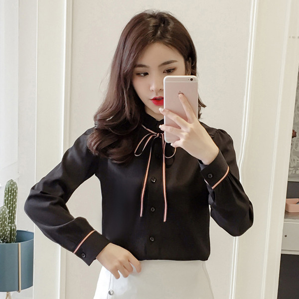 Aktuális női hosszú ujjú ing fehér és fekete színben