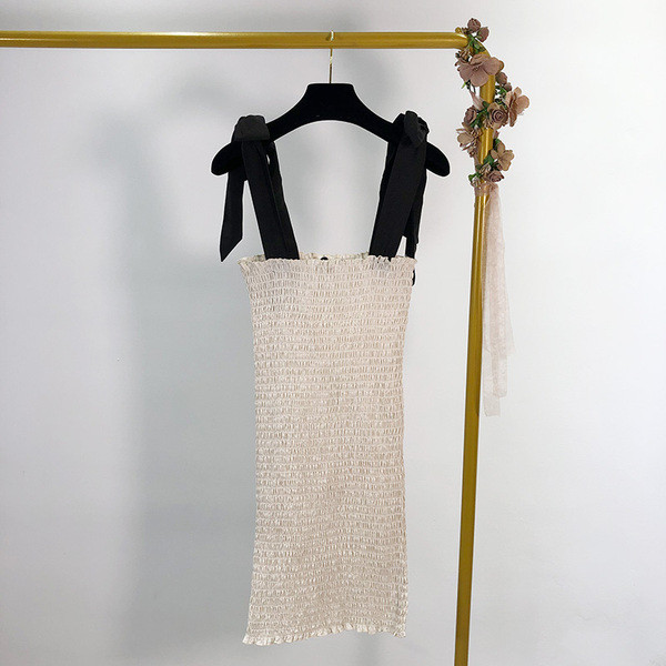 Maieu lung elastic cu cravate