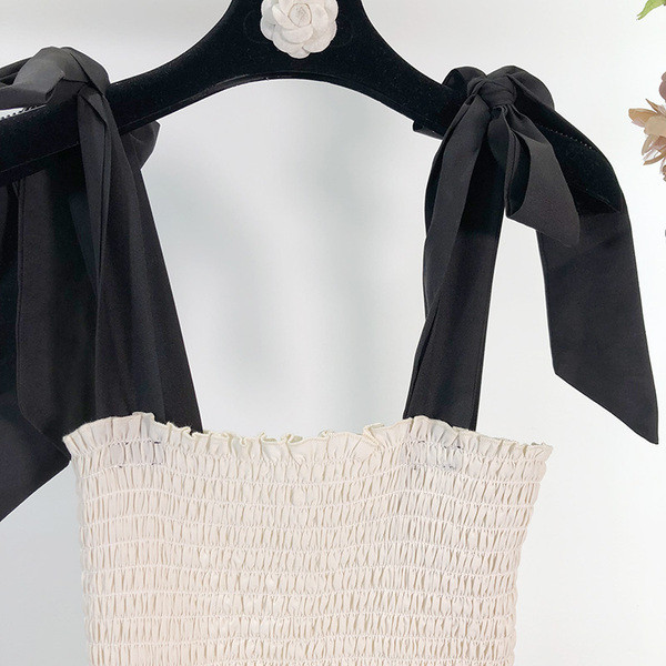 Maieu lung elastic cu cravate