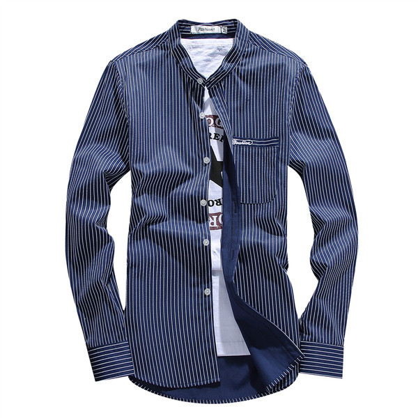 Modern férfi ing három színben, hosszú ujjal és zsebbel