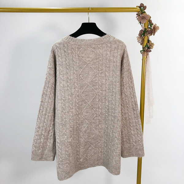 Női pulóver V-nyakú és széles ujjú három színben