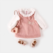 Stílusos gyerekruha hosszú ujjal lányoknak rózsaszínben