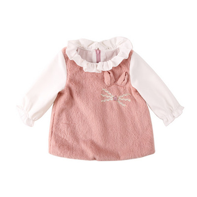 Stílusos gyerekruha hosszú ujjal lányoknak rózsaszínben