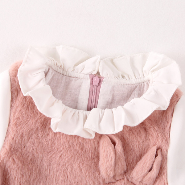 Stílusos gyerekruha hosszú ujjal lányoknak rózsaszínben