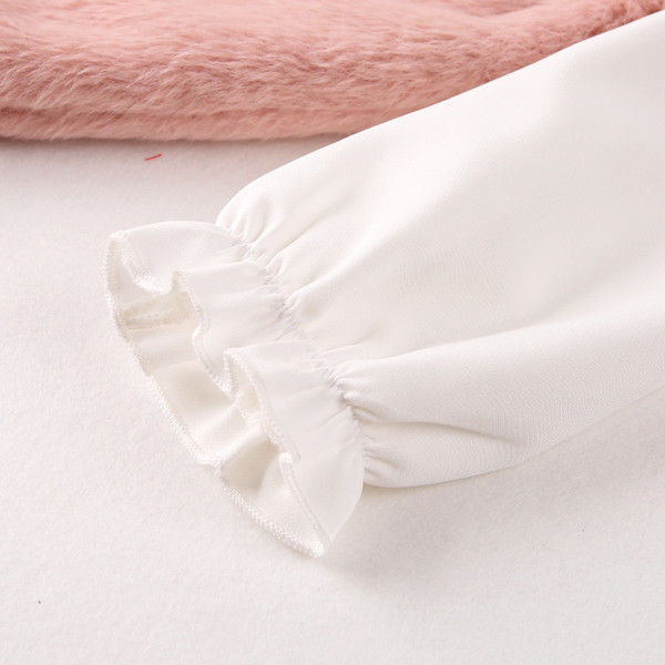 Stílusos gyerekruha hosszú ujjal lányoknak rózsaszínben