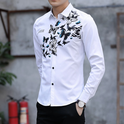 Stílusos férfi ing négy színben, rátéttel