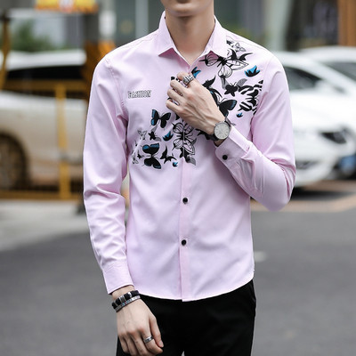 Stílusos férfi ing négy színben, rátéttel