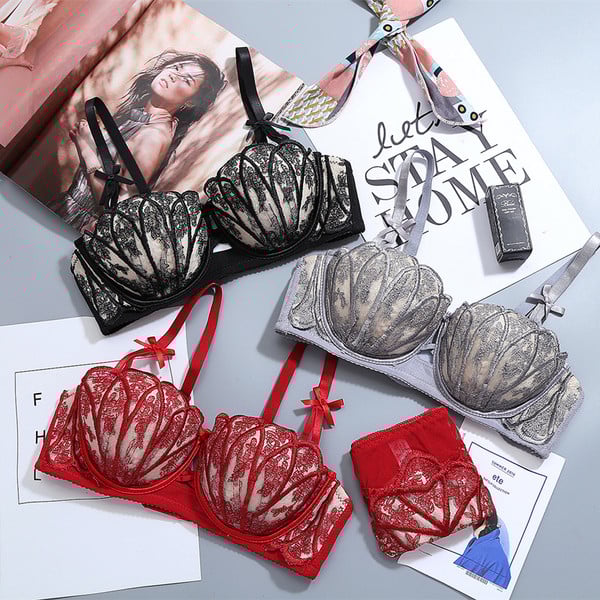 Set de lenjerie de damă elegantă în două părți în mai multe culori