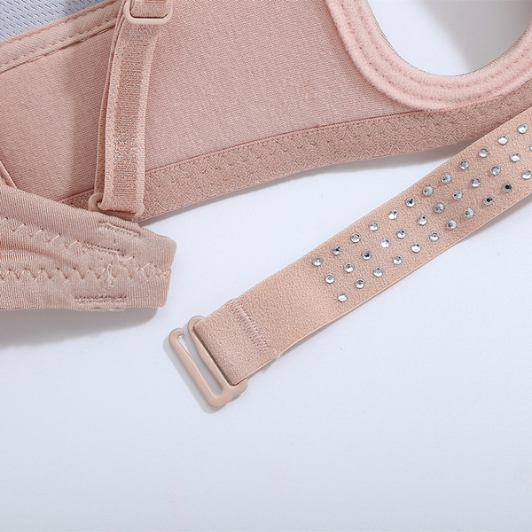 Női szabású melltartó fekete és rózsaszín színben