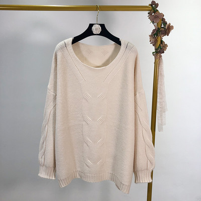 Női pulóver ovális nyakkivágással, négy színben