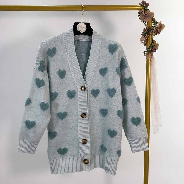 Női kardigán rátéttel - szív