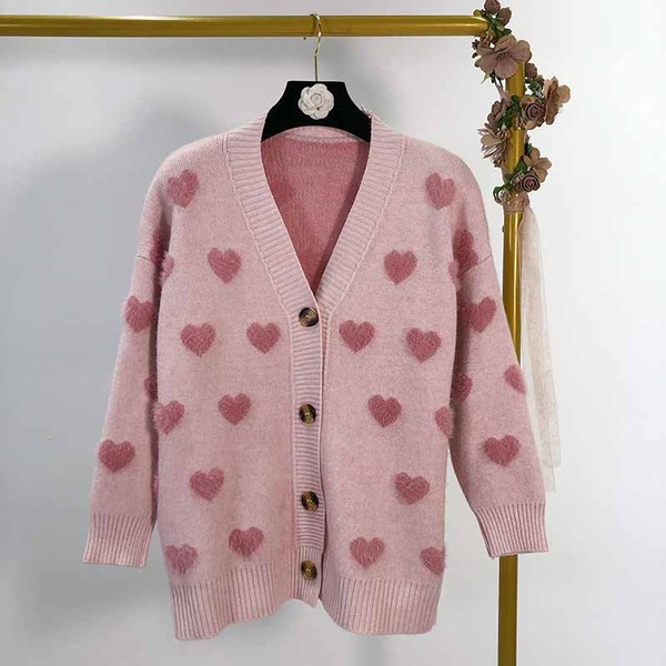 Női kardigán rátéttel - szív