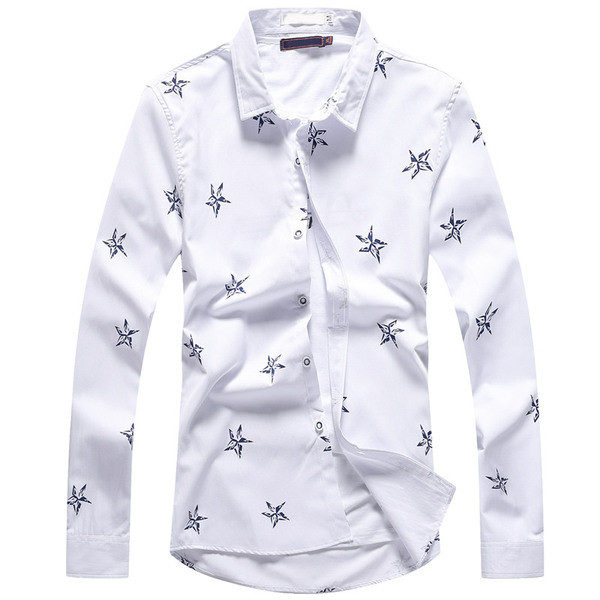 Aktuális férfi ing fehér és kék színben, rátéttel