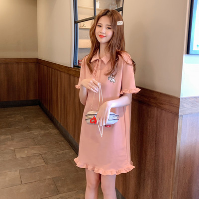 Rochie casual dama roz - model drept