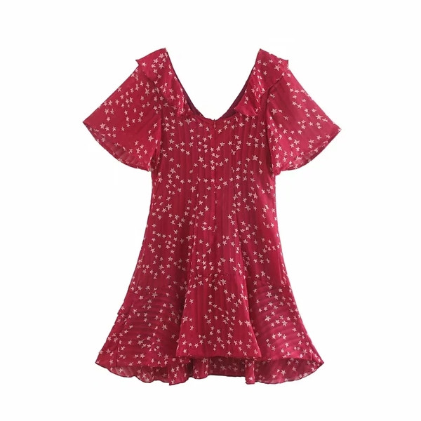 Rochie de dama actuala cu cravate si decolteu in V