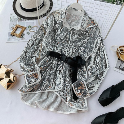 Camasa de dama actuala model lat cu paiete in mai multe culori