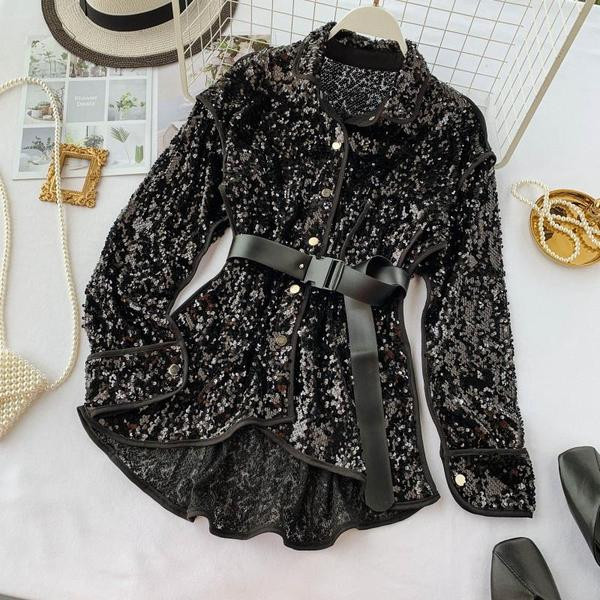 Camasa de dama actuala model lat cu paiete in mai multe culori