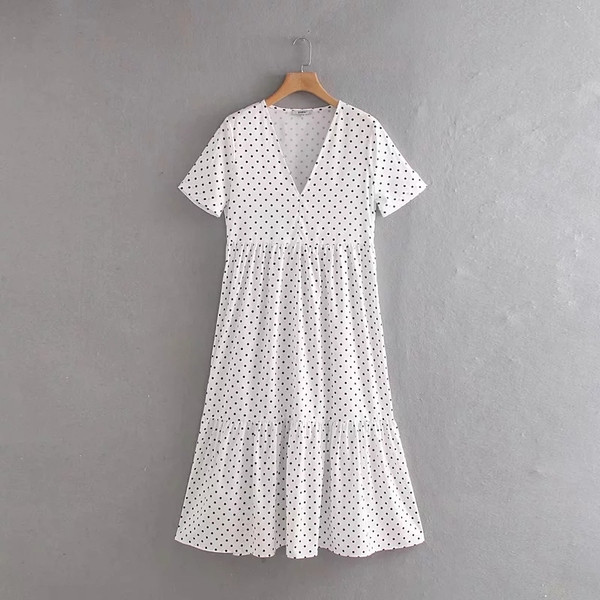 Rochie de dama casual croita cu decolteu in V - trei culori