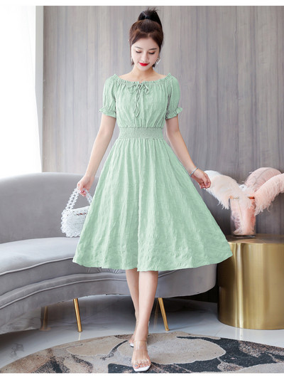 Rochie casual de dama in mai multe culori cu talie elastica