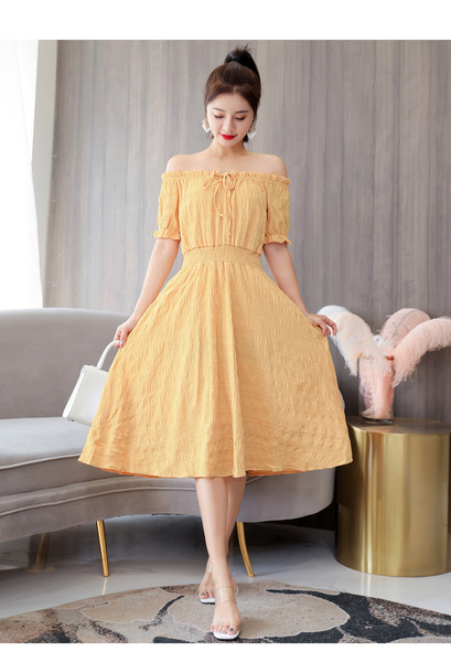 Rochie casual de dama in mai multe culori cu talie elastica