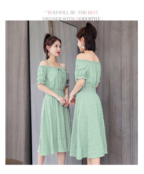 Rochie casual de dama in mai multe culori cu talie elastica